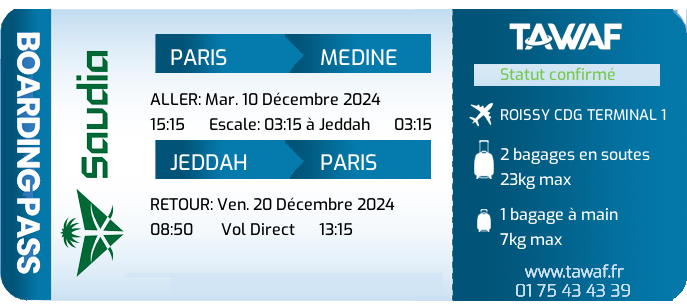 Infos Vols Omra 10 Déc. de 15:15